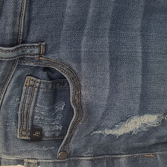 Judy Blue Distressed Mid Rise Straight Leg Cropped Denim Jean Women's sz 9/29 - Picture 6 of 12